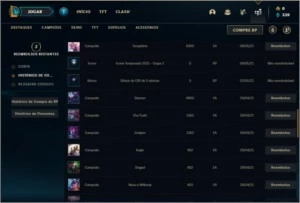 Conta ouro 2 com 21 champs e 1 skin - League of Legends LOL