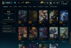 Unranked com 35 Champs e 2 Skins - League of Legends LOL