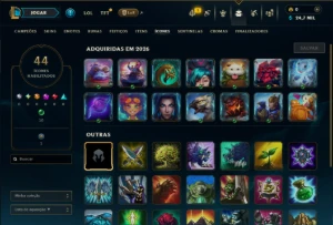 Unranked com 35 Champs e 2 Skins - League of Legends LOL