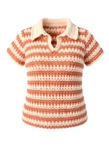 Camisa Capri de crochê - Artesanato e Personalizados