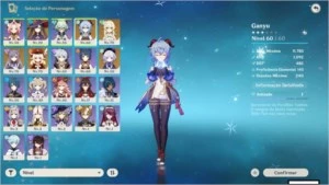 Conta Genshin Impact - AR41 - 5 personagens 5* - 40+ Resinas