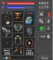 EK lvl 400 N-PVP Skill 124 FRAGADOR - Tibia