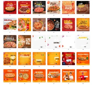 Pack Canva Pizzaria Vol 3 - 70 Artes Editáveis - Outros