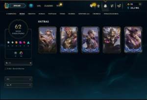 Esmeralda 4 com 100 Champs e 62 Skins ( MAIN JG ) - League of Legends LOL