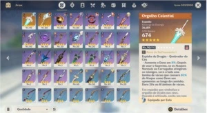 Conta genshin 5 Bonecos t5 e 2 armas t5 - Genshin Impact