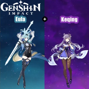 Conta Genshin Impact AR 5 com Eula e Keqing ⭐