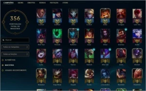 Conta LoL Plat 2 c/ Todos os Campeões e 246 skins - League of Legends