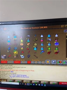 Conta Pure 99 STR, 80 Range, 50 att, 70 prayer + 20M BANCO - Runescape RS