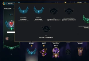 Platina 4 com TODOS os Champs e 310 Skins +15 Vitoriosas - League of Legends LOL