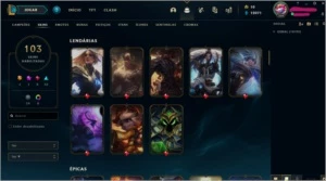 💥PLATINA 2 💥 muitas skins e campeões - League of Legends LOL