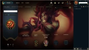 conta LOL lvl 43 23 campeões 9 skins unranked 2124 de EA - League of Legends
