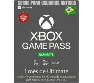 Xbox Game Pass Ultimate Mensal 30 dias Renovação - Gift Cards