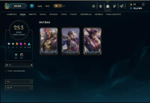 Prata 2 com TODOS os Champs e 253 Skins +3 Transcendentes - League of Legends LOL