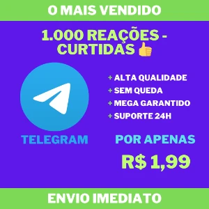 1.000 Reações Curtidas no Telegram - Social Media