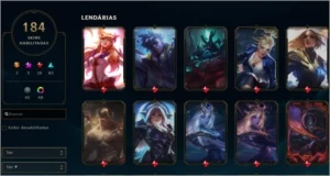 CONTA DE LEAGUE OF LEGENDS COM 184 SKINS LOL