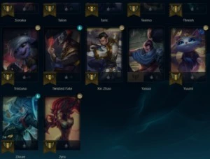 Conta platina 16 skins 2 lendarias(yasuo,leona),52 champs - League of Legends LOL