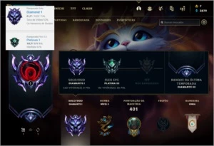 Conta DIAMANTE 1 com 121 skins e 122 champs - League of Legends LOL