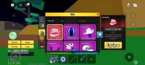 Conta de blox fruits, lvl Max itens míticos frutas míticas. - Roblox