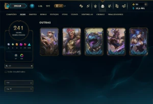 Prata 3 com TODOS os Champs e 241 Skins ( JG / TOP ) - League of Legends LOL