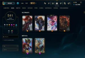 Prata 3 com TODOS os Champs e 241 Skins ( JG / TOP ) - League of Legends LOL