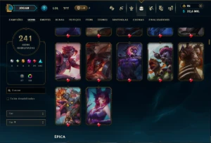 Prata 3 com TODOS os Champs e 241 Skins ( JG / TOP ) - League of Legends LOL