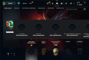 Unranked com 42 Champs e 16 Skins + 2 Fragmentos - League of Legends LOL