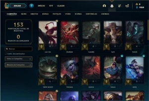 Conta prata 1 com 41 Champs e 13 Skins ( 2 Ultimates ) - League of Legends LOL