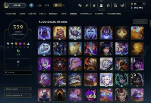 Conta Esmeralda 3 lvl 284 todos os champions 163 skins - League of Legends LOL