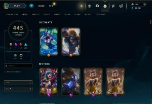 Conta Lol Full Acesso - Lvl 335 - 445 Skins - Todos Campeões - League of Legends