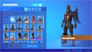 Conta de fortnite com cavaleiro negro
