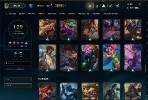 Conta De League Of Leagends/Full Acesso/109 Skins/Level 397 - League of Legends LOL