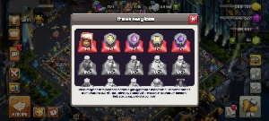 Cv17 Semi Fuul Diversas Skins De Heróis E Itens Mágicoperc🆔 - Clash of Clans