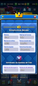 Conta de Clash Royale