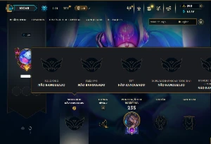 Unranked com 130 Champs e 95 Skins +2 Prestigios da Riven