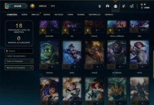 Ouro 4 com 31 Champs e 4 Skins - League of Legends LOL