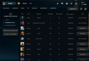 Ouro 4 com 31 Champs e 4 Skins - League of Legends LOL
