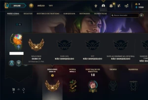 Ouro 4 com 31 Champs e 4 Skins - League of Legends LOL