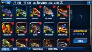 Conta Jurassic world nível 44 - Jogos (Mídia Digital)