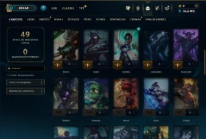 Esmeralda 3 com 50 Champs e 48 Skins ( JG / TOP ) - League of Legends LOL