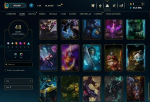 Esmeralda 3 com 50 Champs e 48 Skins ( JG / TOP ) - League of Legends LOL