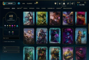Esmeralda 3 com 50 Champs e 48 Skins ( JG / TOP ) - League of Legends LOL