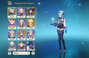 Eula+ arma 5* sinal dos mares+ mona + 3 lança 5* - Genshin Impact