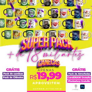 Pack Artes Canecas Personalizadas + De 18 Mil Artes