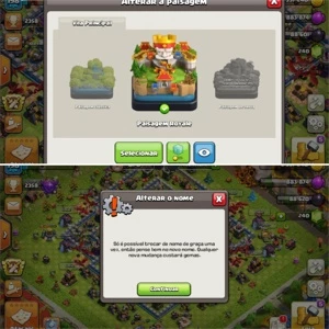 CONTA CV12 SEMIFULL CLASH OF CLANS + PAISAGEM ESPECIAL