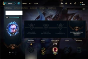 Conta unranked (Ex bronze) com 108 champs e 134 skins - League of Legends LOL