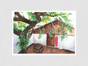 Aquarela Original MAM Bahia A4 - Sem Moldura