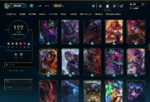 Bronze 1 com 150 Champs e 122 Skins +5 Vitoriosas - League of Legends LOL