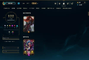 Bronze 1 com 150 Champs e 122 Skins +5 Vitoriosas - League of Legends LOL