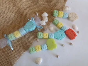6 Letras + Bichinho Fundo do Mar - Artesanato e Personalizados