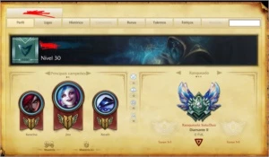 LoL - Conta DIAMANTE 2 Com 1500 RP's - League of Legends